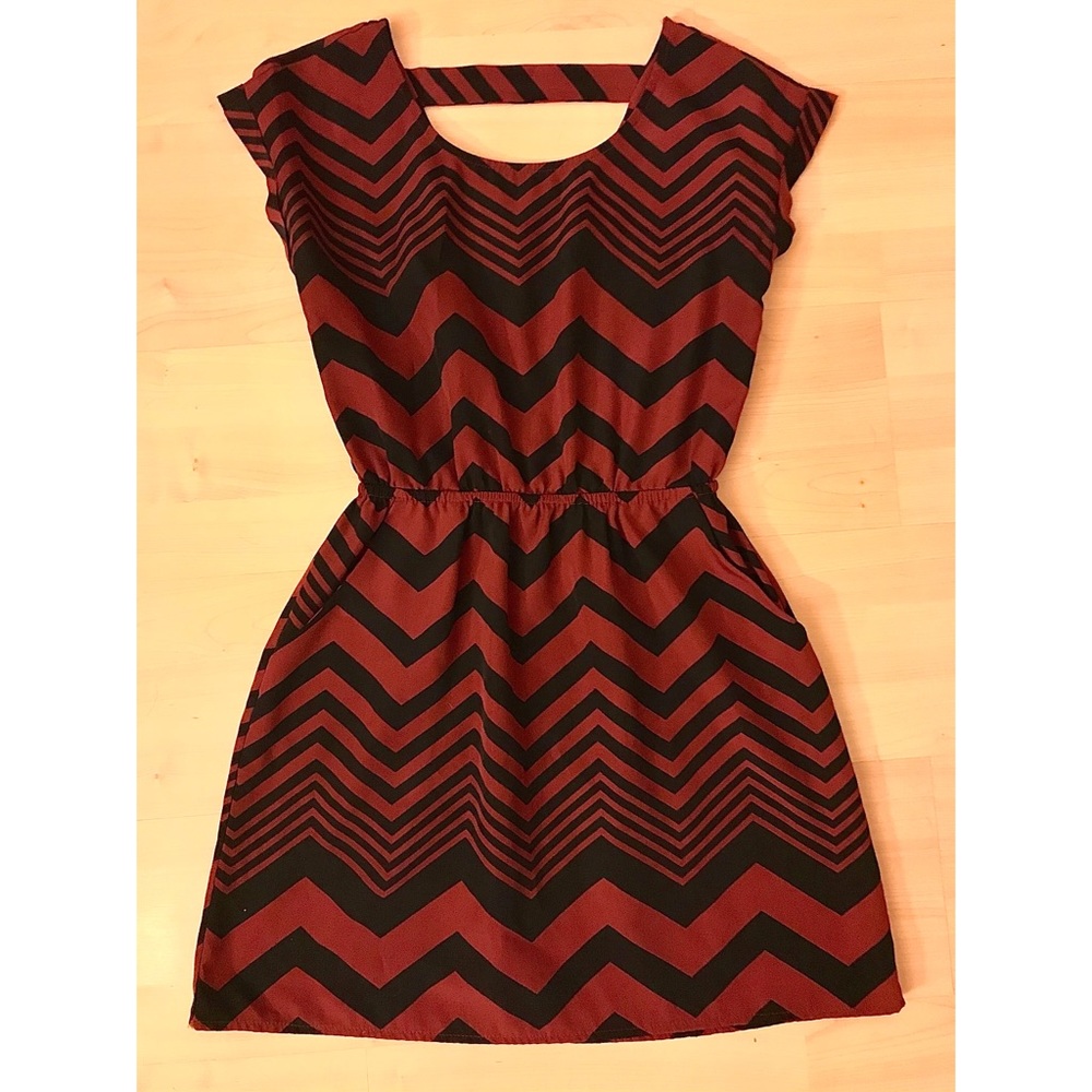 Black/Maroon Dress